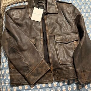 Jen Ceballos x Mango Leather Jacket
